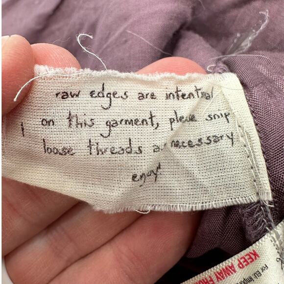 Free People Purple Button Front 3/4 Sleeve Lace Dress Womens Size Small Boho - Picture 14 of 16